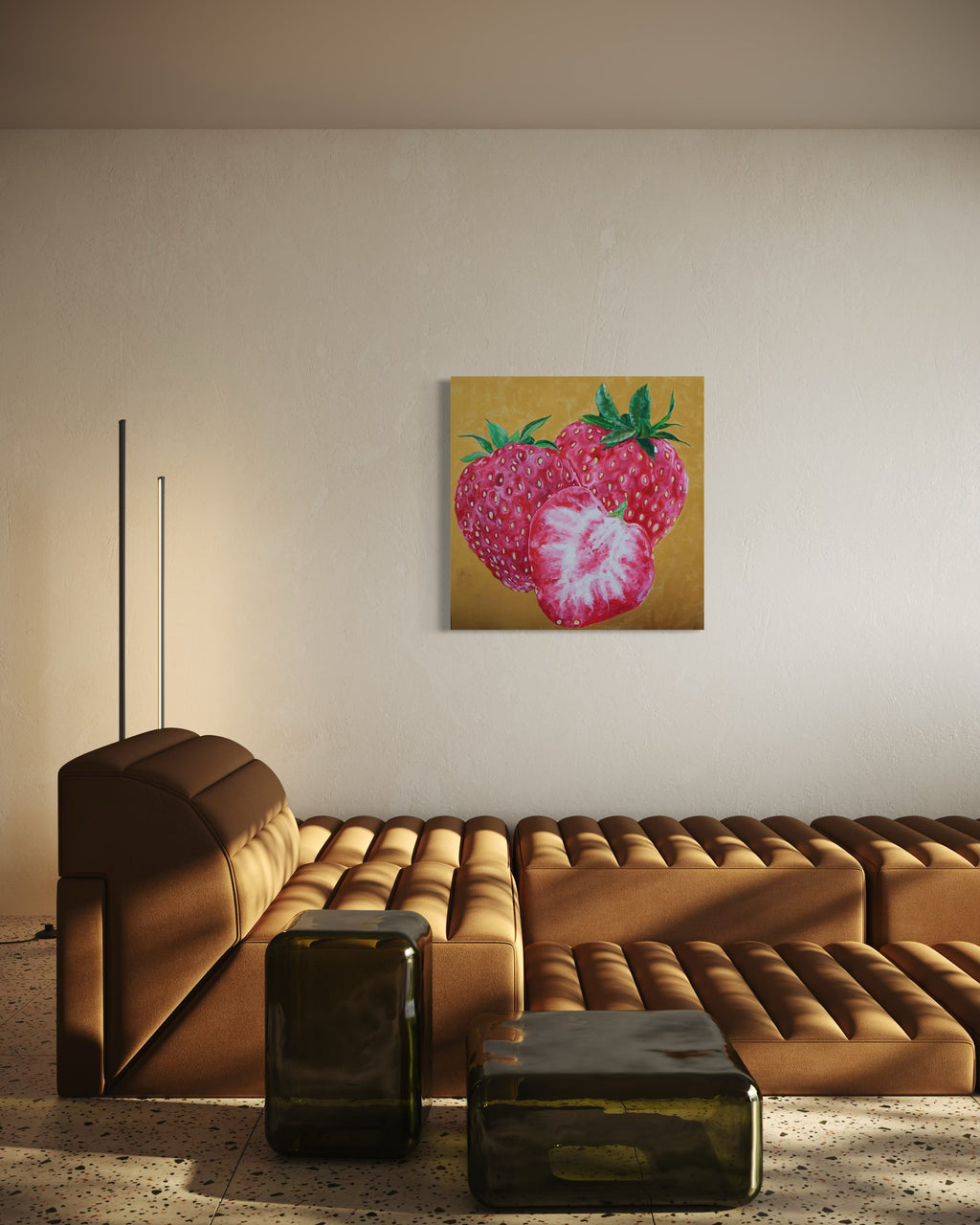 Original Acrylic Painting Strawberry Bliss