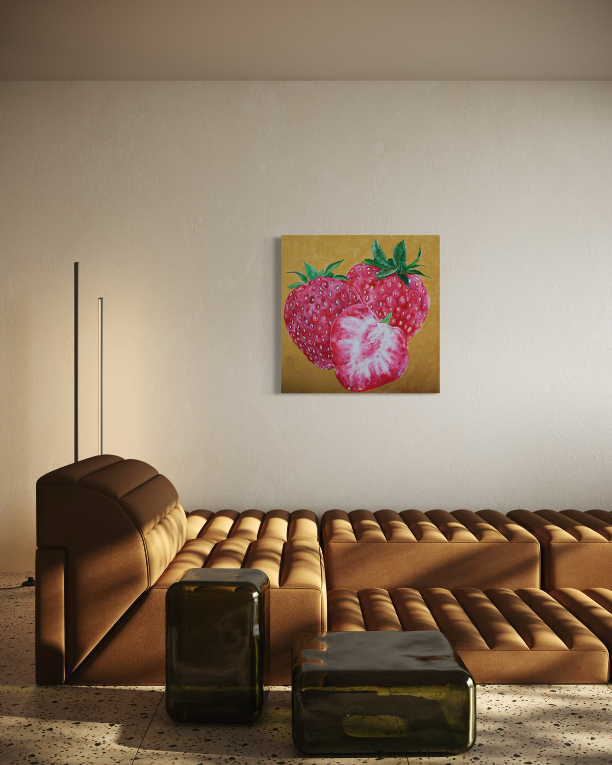 Original Acrylic Painting Strawberry Bliss